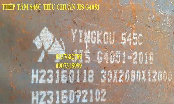 THÉP TẤM S45C/C45 TIÊU CHUẨN JIS G4051-2018 