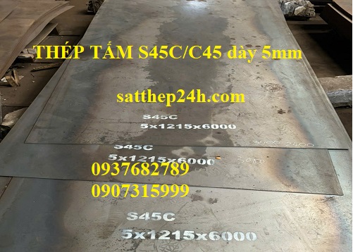 THÉP TẤM S45C DÀY 5MM, THÉP TẤM S45C DÀY 5LY, THÉP TẤM C45 DÀY 5MM, THÉP TẤM C45 DÀY 5LY