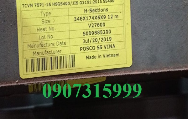 THÉP HÌNH I346X174X6X9 MM POSCO THÉP HÌNH I346X174X6X9 MM POSCO