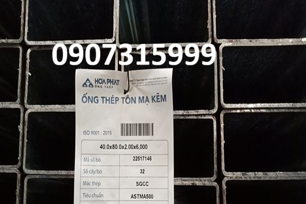 Báo giá thép hộp chữ nhật 40x80x1.4, sắt hộp 40x80x1.4mm/ly
