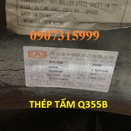 Thép tấm Q355B dày 1.8mmly 2.8mmly 3.8mmly 4.8mmly