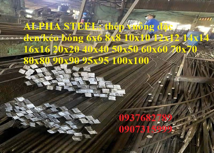 Thép vuông đặc 24x24-Thép vuông đặc kéo bóng 24x24-Thép vuông đặc chuốt bóng 24x24