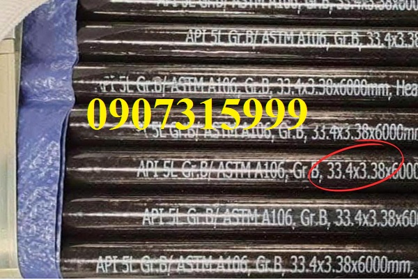 Thép ống đúc phi 33.4x3.38ly ( dày 3.38mm/ly/li)