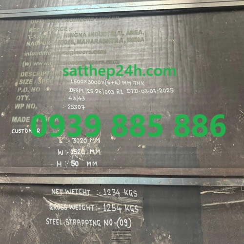 Thép tấm 2 thành phần (2TP) dày 3mm 4mm 5mm 6mm
