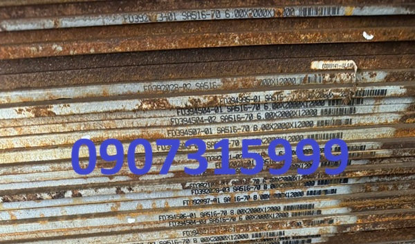 Thép tấm chịu nhiệt A516 Gr.70 Hàn Quốc dày 5mm/5ly cắt quy cách Thép tấm chịu nhiệt A516 Gr.70 Hàn Quốc dày 5mm/5ly cắt quy cách