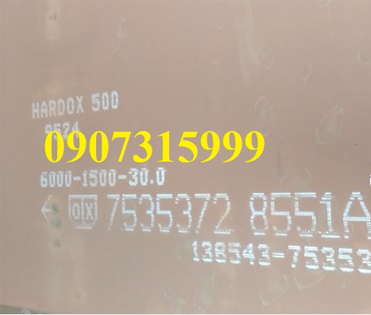 Thép tấm hardox 500 dày 30mm/30ly/30li