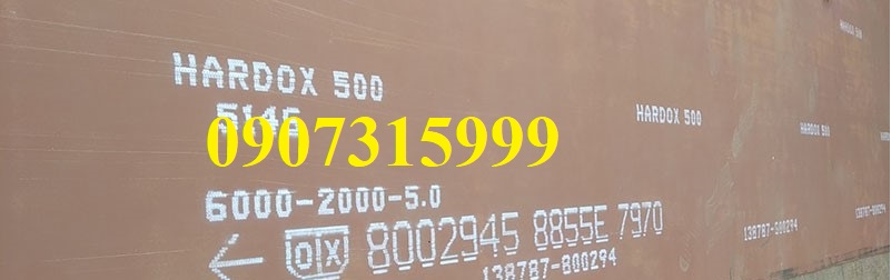 Thép tấm hardox 500 dày 5mm