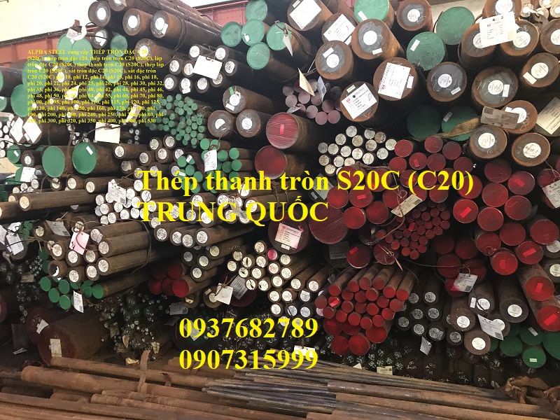 THÉP TRÒN ĐĂC S20C-C20 PHI 105 110 120 125 130 135 140 150 155 160 180 190 200