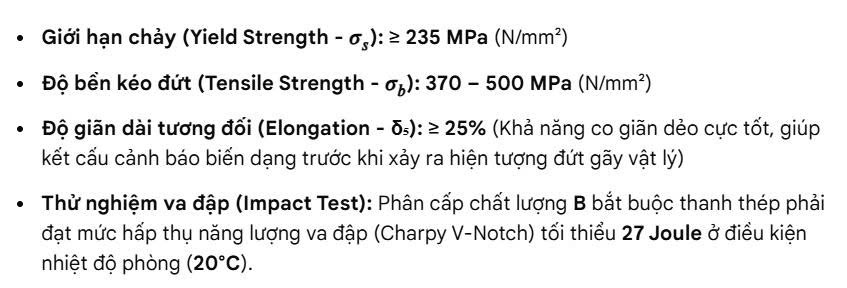 cơ lý tính thép hộp vuông 250x250x14mm/ly/li mác thép Q235B