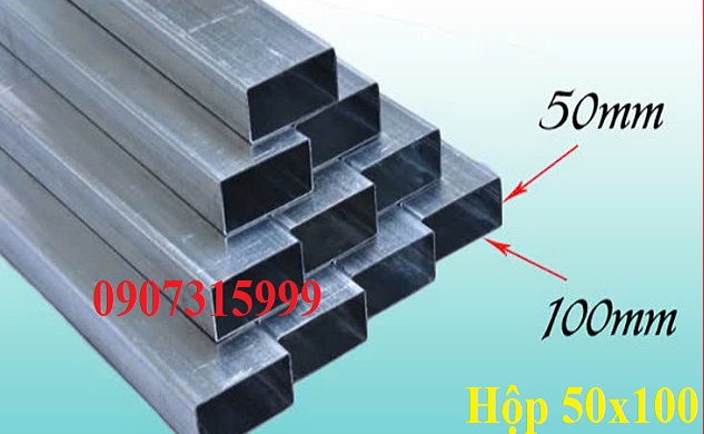 THÉP HỘP CHỮ NHẬT 50X100X2.5