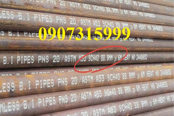 Thép ống phi 88.9 dày 2.11/3.05/4.78/5.5/6.45/7.6/11.1/15.2 mm(ly/li)