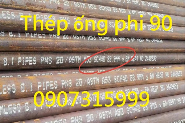 Thép ống phi 90x( dày 90x3.2mm/ly/li) ASTM A53/A106 API5L GR.B