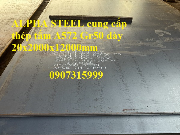 Thép tấm ASTM A572 GR50 dày 20ly 20mm 20li Nhật Bản, Trung Quốc 