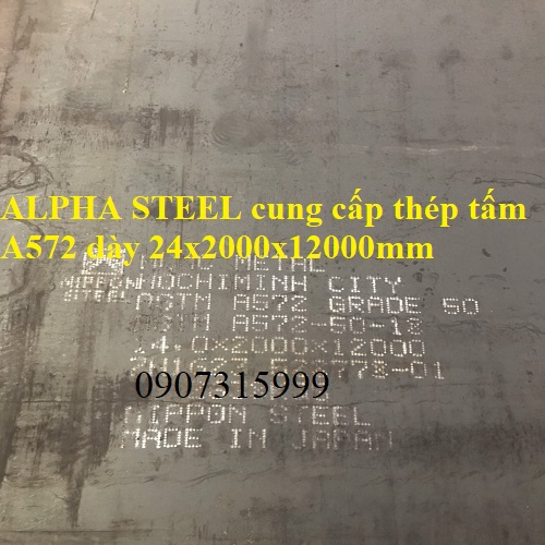 Thép tấm ASTM A572 GR50 dày 24ly/24li/24mm Nhật Bản, Trung Quốc 