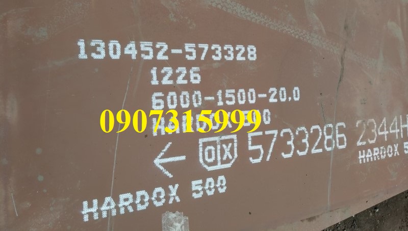 Thép tấm hardox 500 dày 20mm/20ly/20li