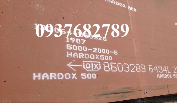 GIÁ THÉP TẤM HARDOX 500 DÀY 6 x 2000 x 6000mm