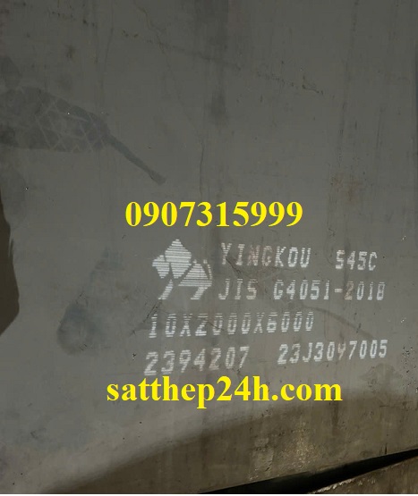 Thép tấm S45C dày 6mm 8mm 10mm 12mm 14mm 16mm 18mm 20mm cắt quy cách Trung Quốc