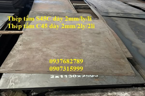 Thép tấm S45C/C45 dày 2mm (2 ly) giá rẻ Trung Quốc Thép tấm S45C/C45 dày 2mm (2 ly) giá rẻ Trung Quốc