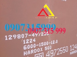 Thép tấm Hardox 500 dày 20ly 22ly 24ly 25ly 26ly 28ly 30ly 35ly 40ly 45ly