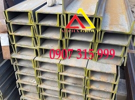Thép hình U100x43x3x4.5x6m mác thép A36, SS400, Q235B, TCVN (33kg/cây)