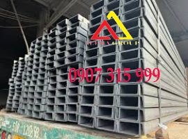 Thép hình U100x46x5.5x6m mác thép A36, SS400, Q235B, TCVN (47kg/cây)