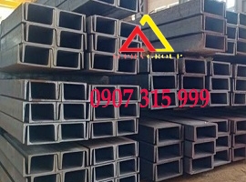 Thép hình U300x87x9.5x12m mác thép A36, SS400, Q235B( 470.04kg/cây)