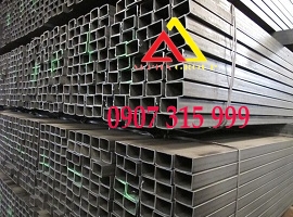 Thép hộp chữ nhật 80x180x5ly/mm/li mác thép SS400, Q235B