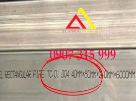 THÉP HỘP INOX 40x80 MM(inox 304, 201, 316)