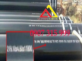 Thép ống phi 219.1x4.80 ( dày 4.80mm/ly/li) API5L Gr.B/ASTM A106/A53 Gr.B