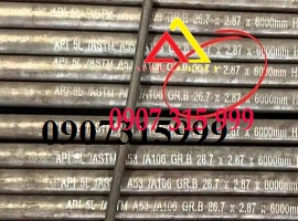 Thép ống phi 26.7x2.87ly(dày 2.87mmlyli) ASTM A106/A53 Gr.B, SCH40, API5L
