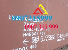 Thép tấm hardox 450 dày 50ly 55ly 60ly 65ly 70ly 75ly 80ly 85ly 90ly 95ly 100ly 