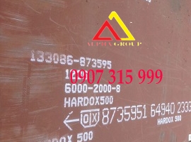 Thép tấm hardox 500 dày 8 x 2000 x 6000mm