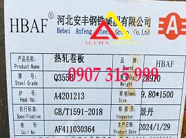 Thép tấm Q355B(Q355) dày 5.8mmly 6.8mmly 7.8mmly 8.8mmly 9.8mmly
