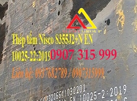Thép tấm Nisco S355JR+N 10ly 12ly 14ly 16ly 18ly 20ly 25ly 30ly 35ly 40ly 45ly 50ly