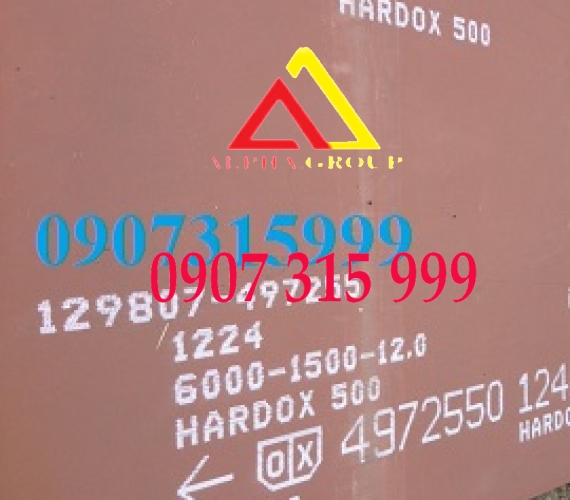 Thép tấm Hardox 500 dày 20ly 22ly 24ly 25ly 26ly 28ly 30ly 35ly 40ly 45ly