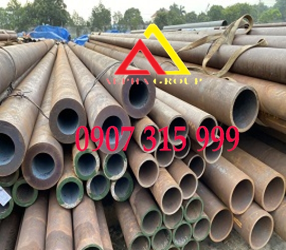 Thép ống phi 203x55mm( dày 55mm/55ly/55li) ASTM A106/A53 Grade B, API 5L