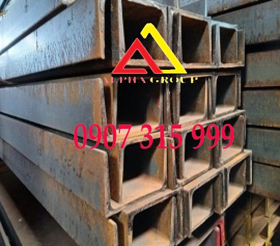 Thép hình U125x65x6x6m mác thép A36, SS400, Q235B, TCVN (80.4kg/cây)