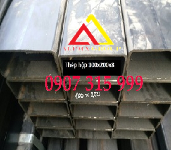 Thép hộp chữ nhật 100x200x8 