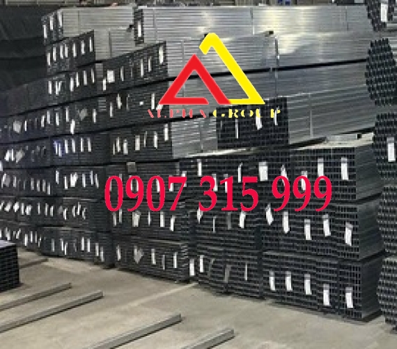 Thép hộp chữ nhật 80x120x4.5 ( sắt hộp mạ kẽm 80x120 dày 4.5mm/4.5ly)