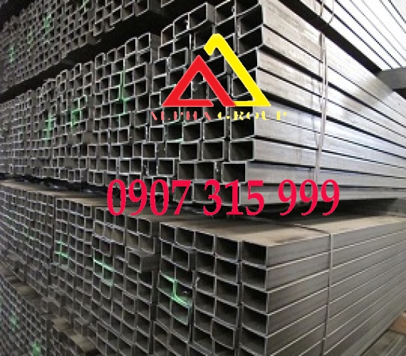 Thép hộp chữ nhật 80x180x5ly/mm/li mác thép SS400, Q235B