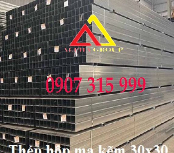 THÉP HỘP MẠ KẼM 30X30 8dem, 9dem, 1mm, 1.2mm, 1.5mm, 1.8mm, 2mm, 2.4mm