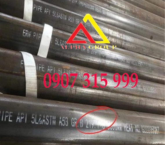 Thép ống phi 219.1x20.62( dày 20.62mm/ly/li) API5L Gr.B/ASTM A106/A53 Gr.B