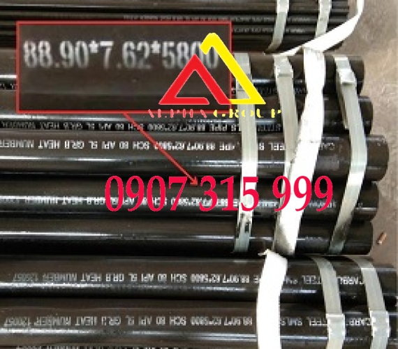 Thép ống phi 90x7.62( dày 90x7.62mm/ly/li) ASTM A53/A106 API5L GR.B