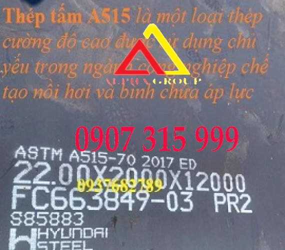 Thép tấm chịu nhiệt a515