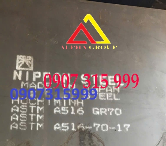 Thép tấm chịu nhiệt A516 Gr.70 dày 85mm/85ly Hàn Quốc, Nhật Bản cắt quy cách
