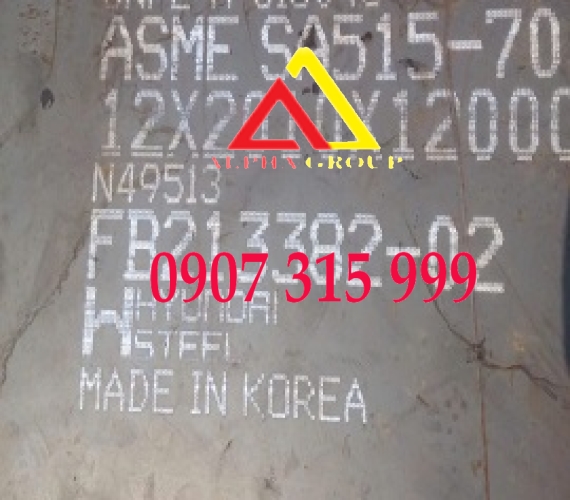 Thép tấm ASME SA515 GR70 6mm 8mm 10mm 12mm 14mm 16mm 18mm 20mm 22mm 25mm 30mm 35mm 40mm 45mm 50mm
