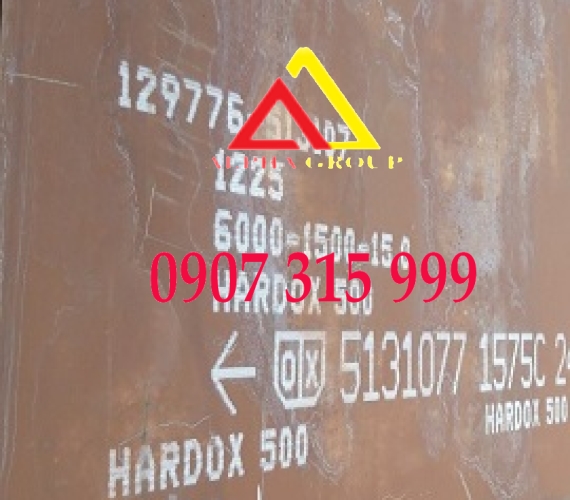 Thép tấm hardox 500 dày 15mm